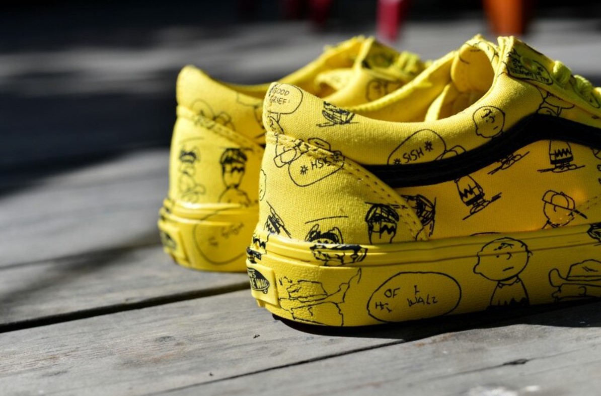 Yellow Peanuts Vans | Yellow Cartoon Low Top Vans Vans Store | SALE