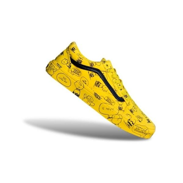 Yellow Peanuts Vans | Yellow Cartoon 