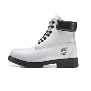 black and white timberland 6 inch boots