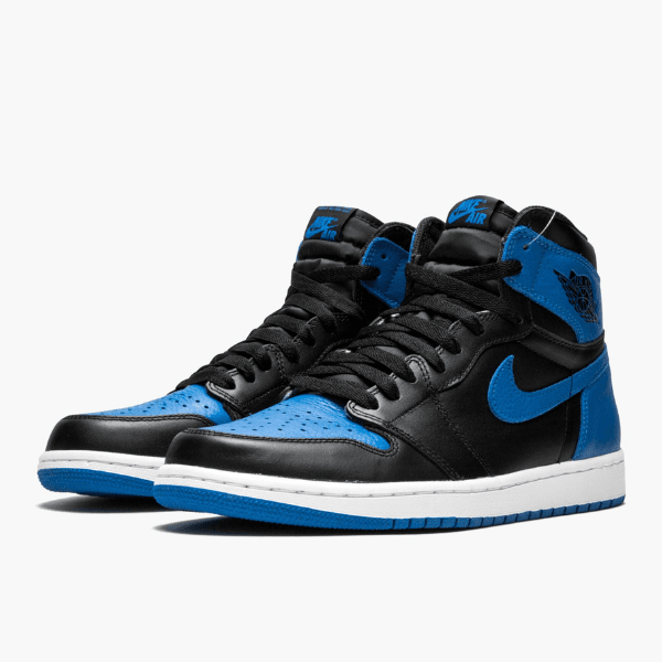 Jordan ones black and blue on sale