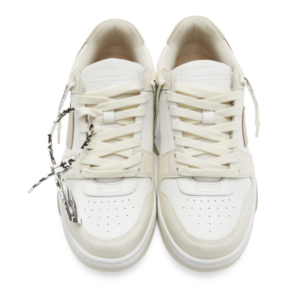 off white taupe sneakers upper look