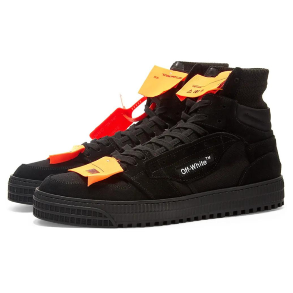 OFF-WHITE Off-Court Black Suede High Shoes